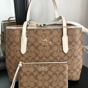 Coach Brown Monogram Tote Bag